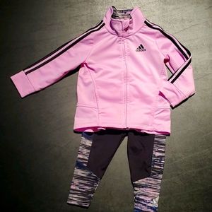 Toddler girl's 2 piece track suit